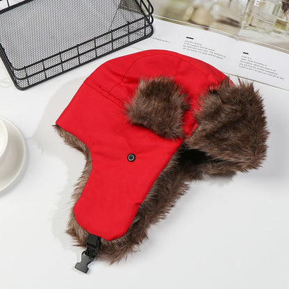 Men Women Fur Earflap Winter Cap Russian Ushanka Winter Hats Ski Hat Winter Warm Hat