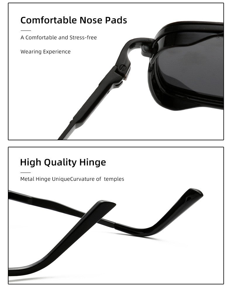 MIZHO Brand Tony Stark Iron Man Sunglasses For Men Driving Fashion COOL High Quality Driving Polarized Sun Glasses UV Protection