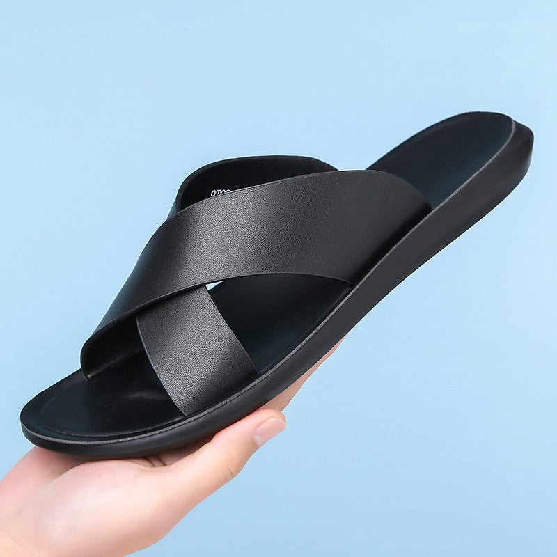 Mens Casual Summer Shoes Hot Sale Men Slippers Stylish Style Male Half Drag Outdoor Daily Beach Flats Lightweight Men's Slides