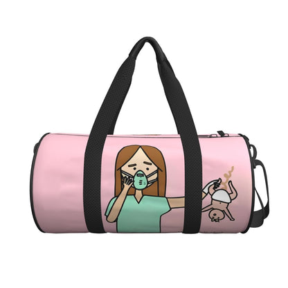 Couple Travel Bag Enfermera En Apuros Doctor Nurse Gym Bag Large Oxford Custom Handbag Colorful Casual Sports Bag
