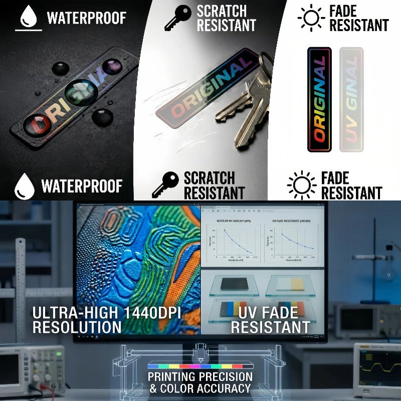 50pcs Sticker Personalized Logo Custom Stickers 3D Transfer Stickers Wedding Labels UV DTF Customized Waterproof Company Brand