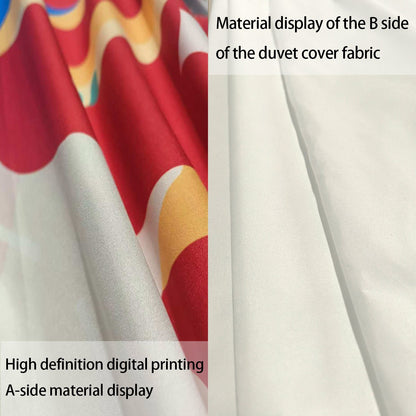 3PCS Cartoon Grid Rabbit Theme Series Bedding Set Full Size Kids,Rabbit Comforter Cover for Boys Girls Bedroom Decor