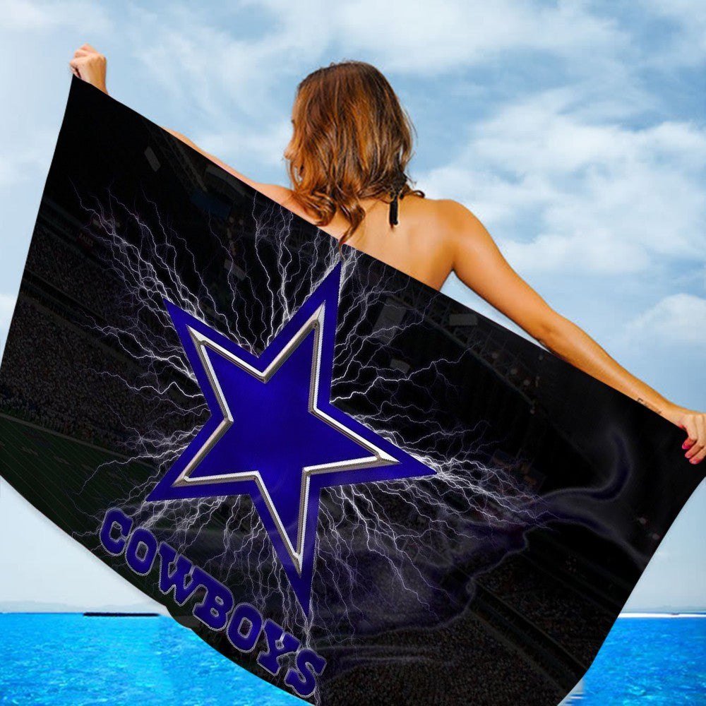 Dallas C-Cowboys Prayer Big Microfiber Beach Towels Quick Dry Towel Sand Beach Towels Pool Towel for Travel Swim Pool Yoga