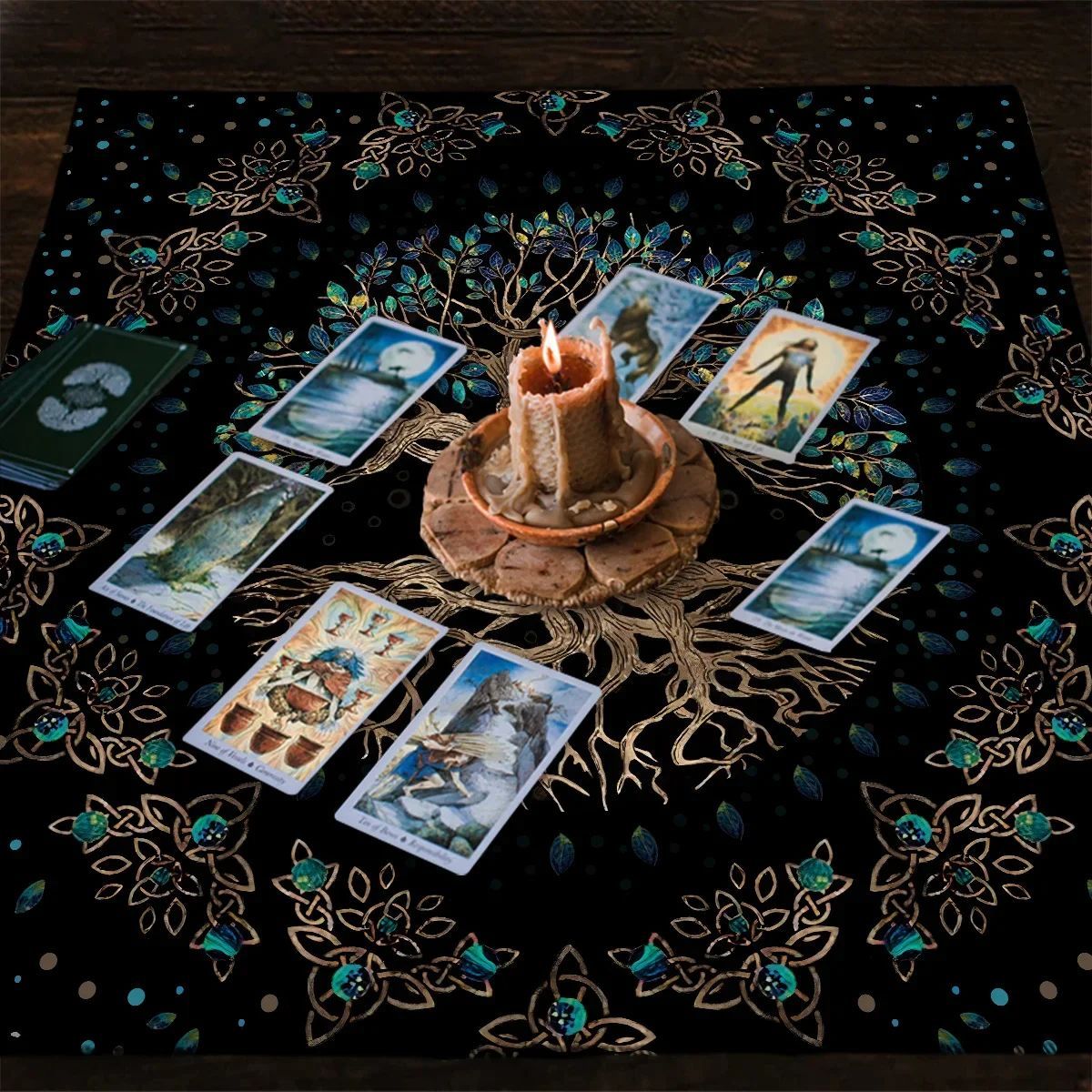 Tree Of Life Tarot Tablecloth Altar Cloth Pagan Spiritual Pendulum Witchcraft Astrology Oracle Card Pads Room Home Decor