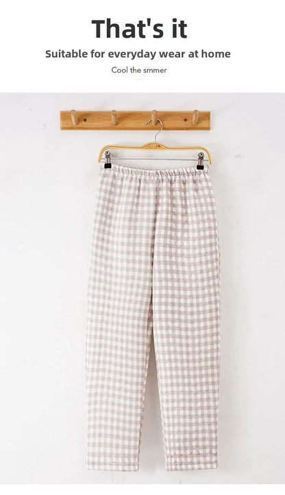 Thickened Air Cotton Sleep Pants Women's Autumn Winter Home Clothes Mid-aged Mom Warm Outerwear Large Size Home Pants