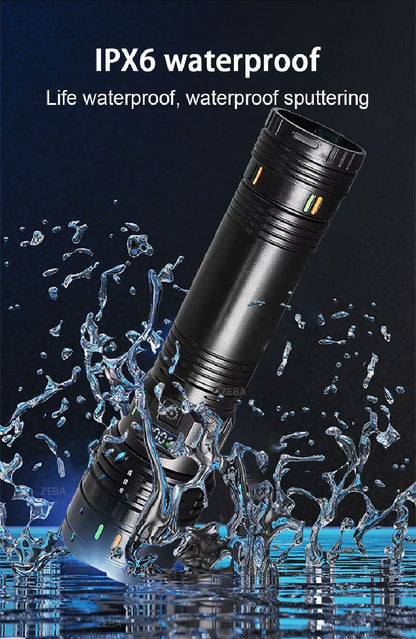 300000LM High Power LED Flashlight Most Bright Tactical Torch Rechargeable Portable Light Long Shot 5000M Camping Hunting Lamp