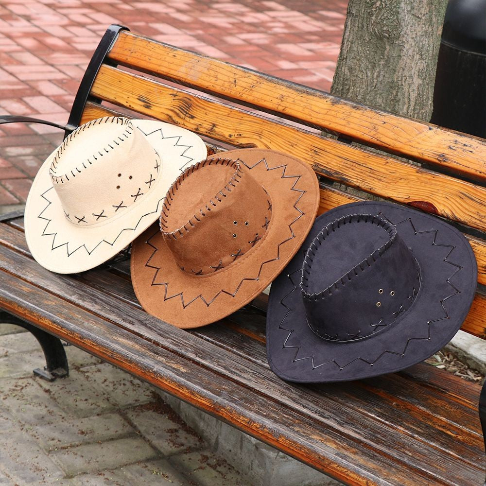 Vintage Felt Fedora Hat Fashion Panama Jazz Hat With Belt Buckle Wide Brim Cowboy Hat Daily Street Wear Wedding Party Supplies