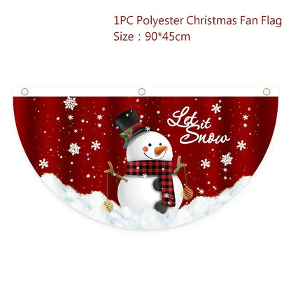 VIKAMA Merry Christmas Flag Banner Season's Greetings Decorations For Home Christmas Gatherings Garden Courtyard Banner