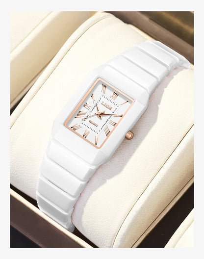New Fashion LIGE Woman Watch Elegant Luxury Ceramic Strap Waterproof Simple Dial Quartz Women's Watches Ladies Gifts Reloj Mujer