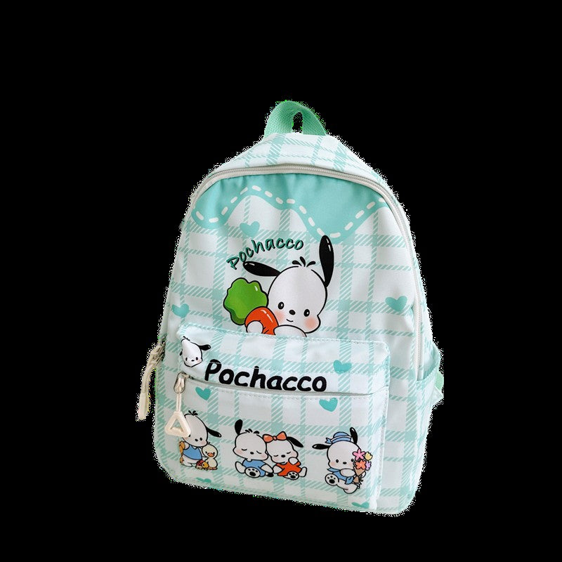 Mochilas Hello Kitty Kuromi Cinnamoroll com estampa de desenho animado fofo e leve para meninos e meninas do jardim de infância