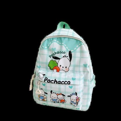 Mochilas Hello Kitty Kuromi Cinnamoroll com estampa de desenho animado fofo e leve para meninos e meninas do jardim de infância