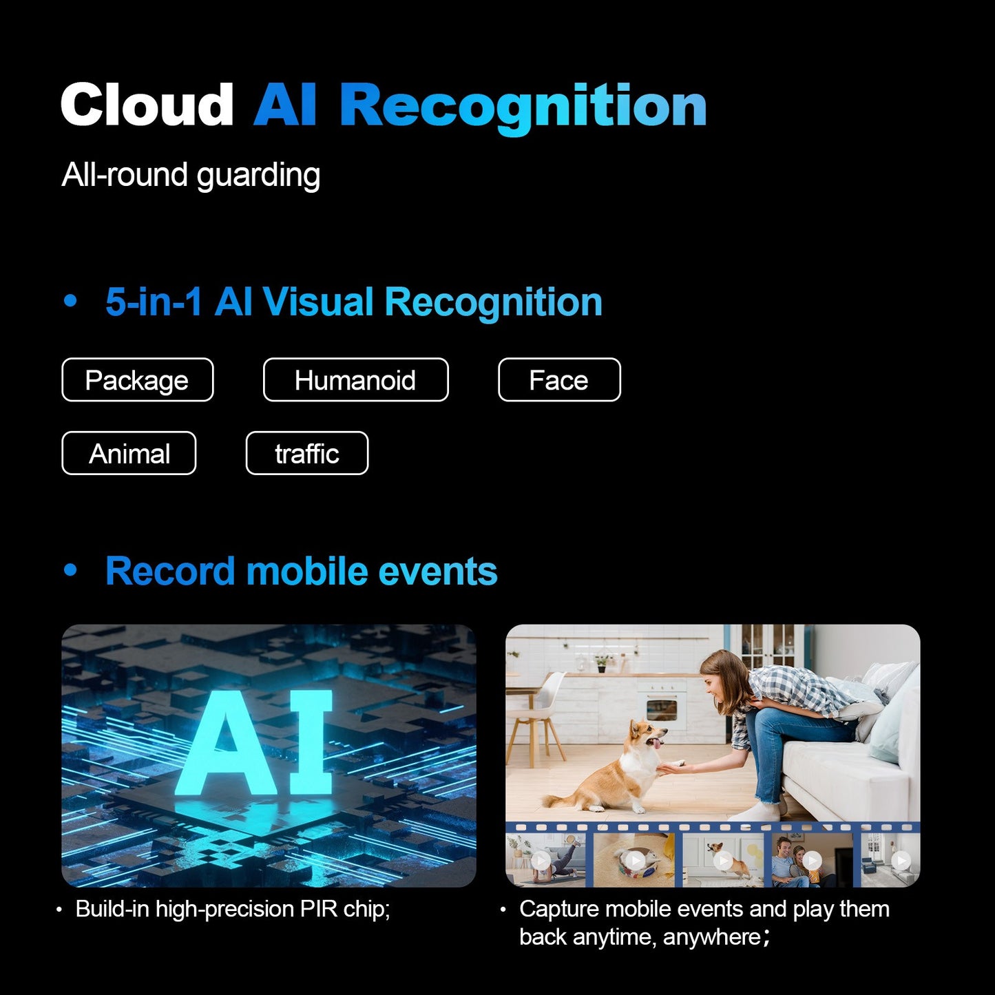 WESECUU Mini WiFi Camera Indoor 2K Security Camera for Baby Monitor Wireless USB Plug IP Surveillance AI Auto Tracking Babe Cam