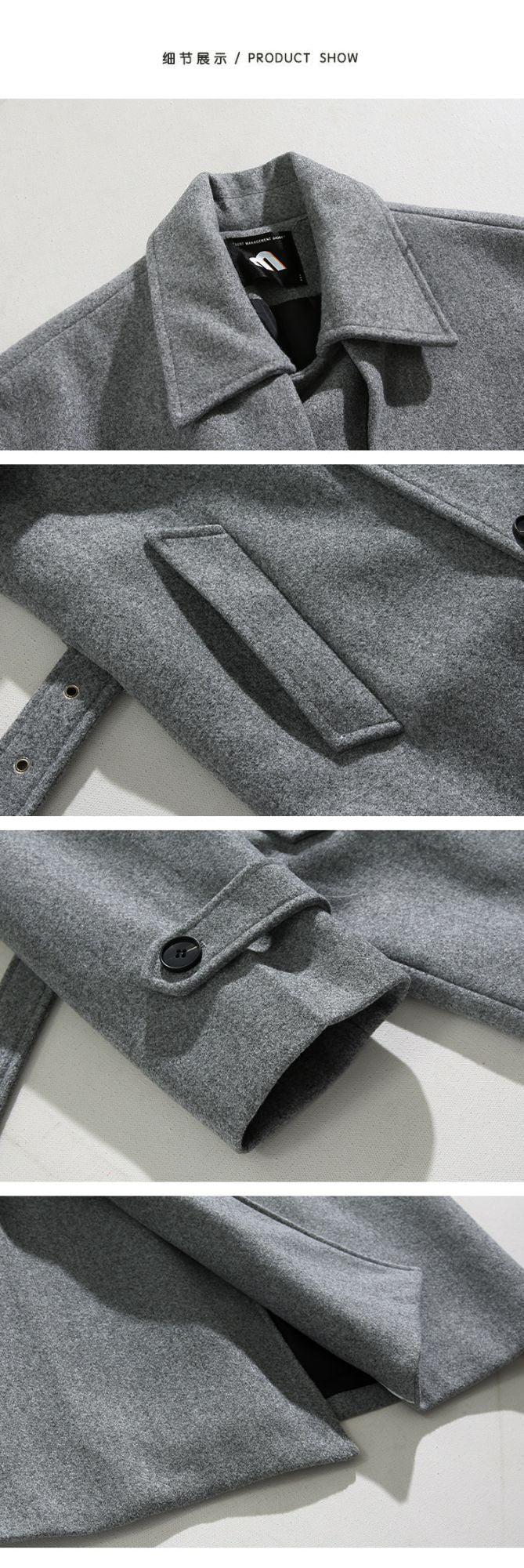 Winter Thick Woolen Coat Men Warm Fashion Solid Colors Oversized Long Wool Blends Coat Men Korean Loose Coat Mens Overcoat Q30