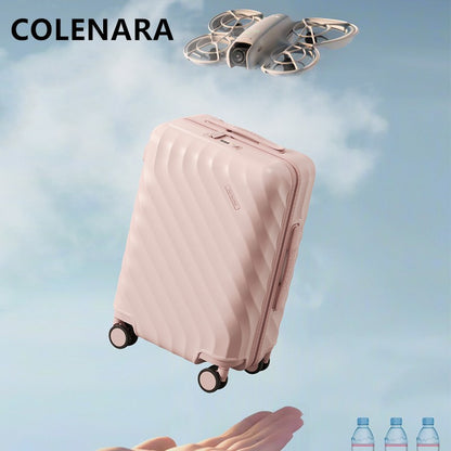 COLENARA Luggage High Quality Boarding Box Large Capacity Trolley Case 20"24"26 Inch ABS + PC Student Carry-on Travel Suitcase