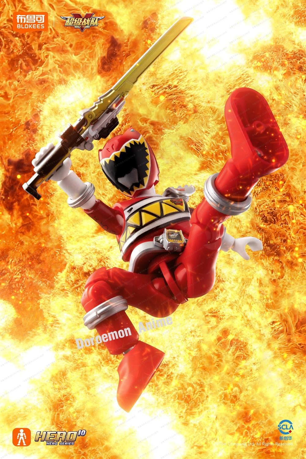Em estoque Bloco original Power Rangers Dino Charge Super Sentai Zyuden Kyoryuger Coleção de Figuras de Montar