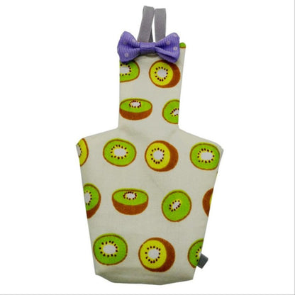 Fralda para Papagaio com Gravata Borboleta, Adorável, Colorida, Estampa de Frutas e Floral para Calopsitas, Pombos, Pássaros de Estimação Pequenos, Médios e Grandes, Roupa de Voo Lavável