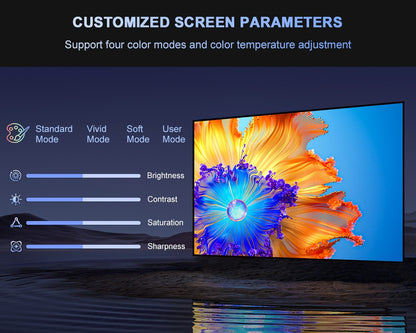 Projetor Flixtone 4000 Ansi Full HD 4k D10S 3G 128G Beam Projetores Home Theater Vídeo Android 15 Samrt TV Beamer para Filmes