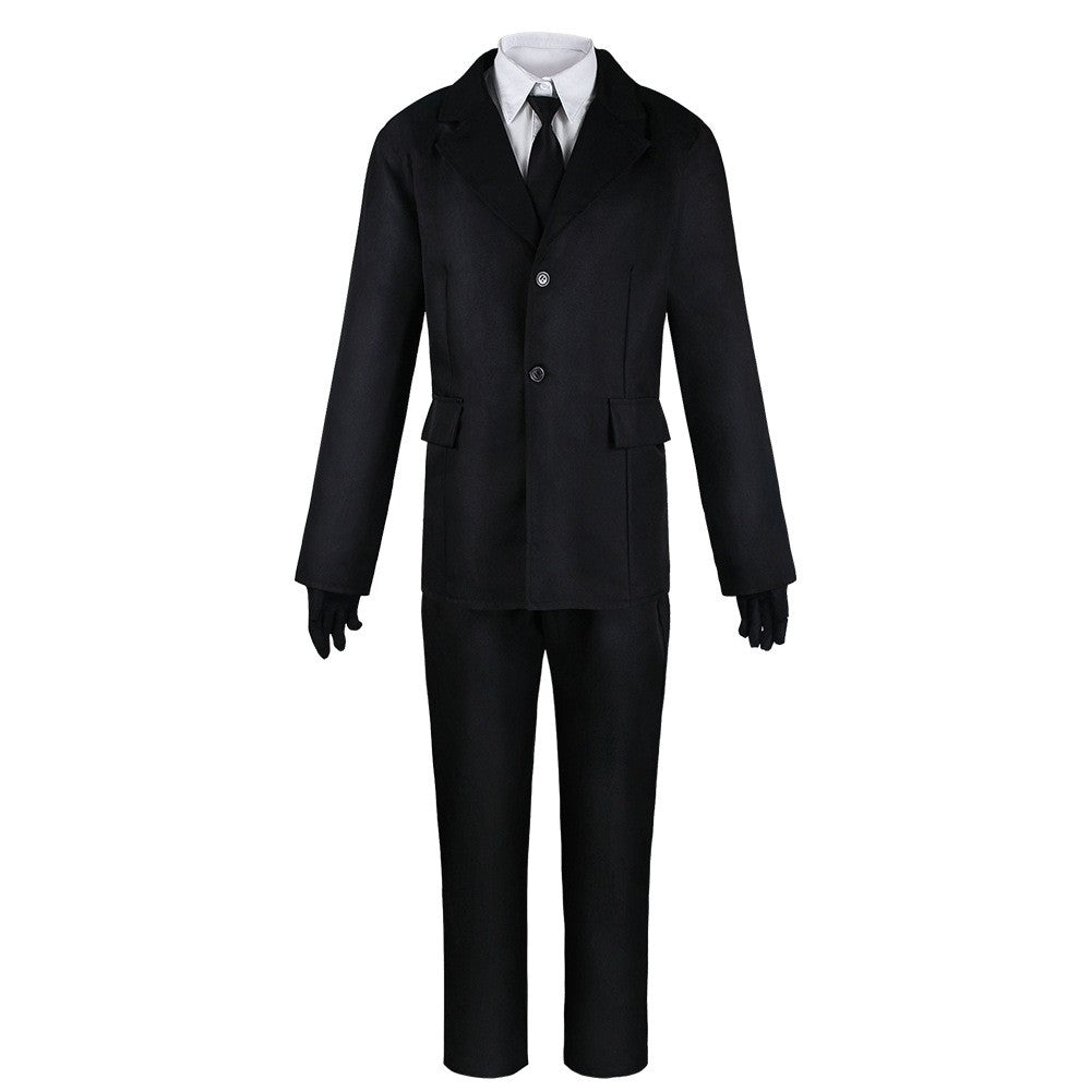 Japanese Anime Detective Agency Cosplay Outfit Black Uniform with wig for Adults for Halloween & Comic Con