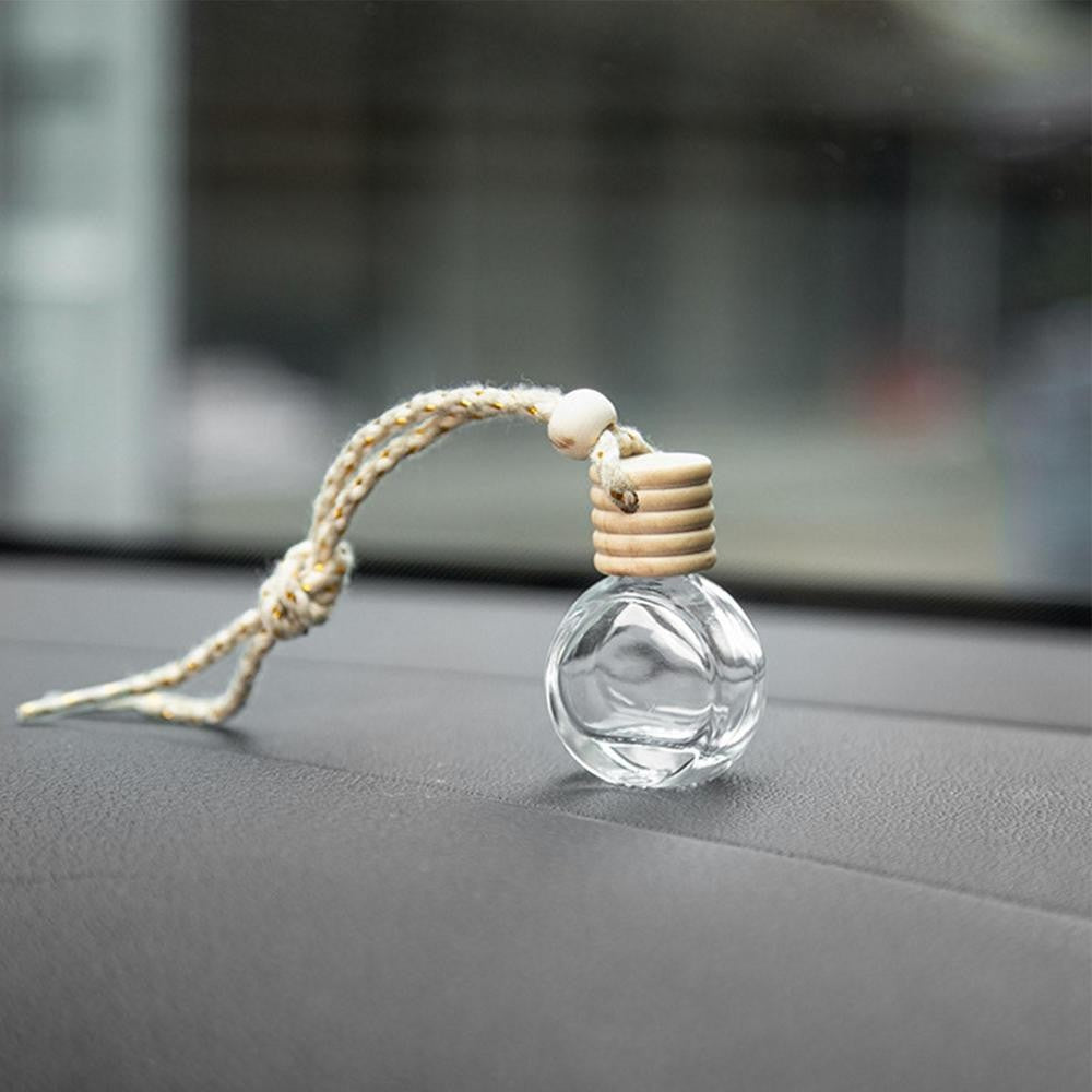Car Essential Oil Diffuser Empty Glass Perfume Bottles Car Air Freshener Perfume Bottle Aromatherapy Fragrance Essential Oil