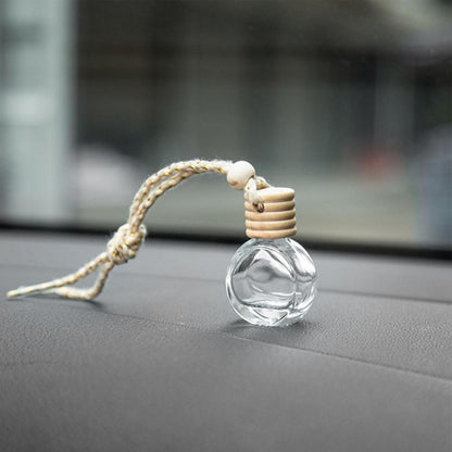 Car Essential Oil Diffuser Empty Glass Perfume Bottles Car Air Freshener Perfume Bottle Aromatherapy Fragrance Essential Oil