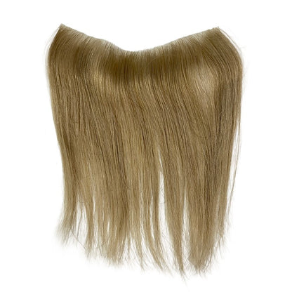 Prótese Capilar Masculina Frontal Fina de PU, com linha do cabelo natural, estilo V, em cabelo humano loiro, sistema de substituição capilar para homens