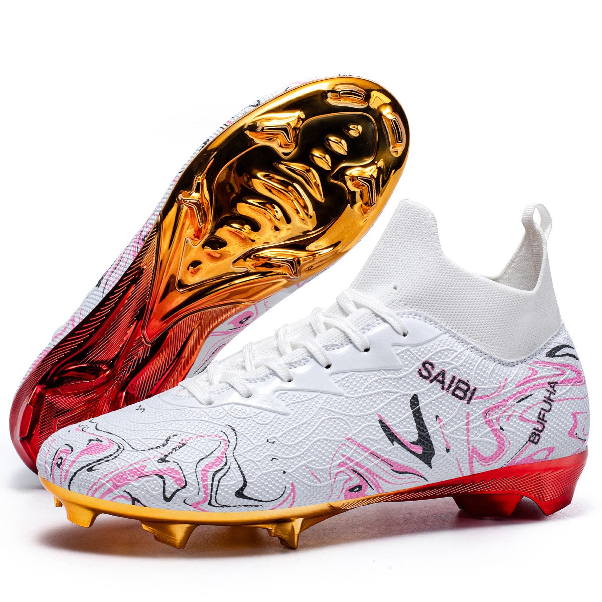 Premium Football Boots Feature Gold Plated Metal SG Studs For Professional Training and Competition Unisex Soccer Cleats