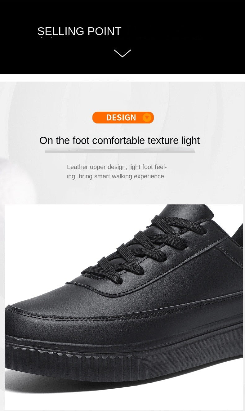 Tênis Masculino Impermeável de Prancha Leve Outono Inverno Tênis Masculino Casual com Cadarço Macio para Esportes e Caminhada