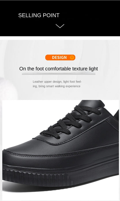 Tênis Masculino Impermeável de Prancha Leve Outono Inverno Tênis Masculino Casual com Cadarço Macio para Esportes e Caminhada
