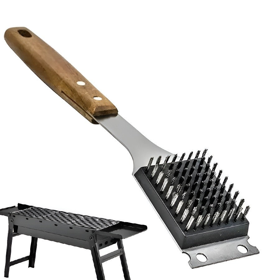Steel BBQ Brush Grill and Scraper BBQ Cleaner Brush Perfect Tools - Rust Resistant Stainless Steel Barbecue Cleaner