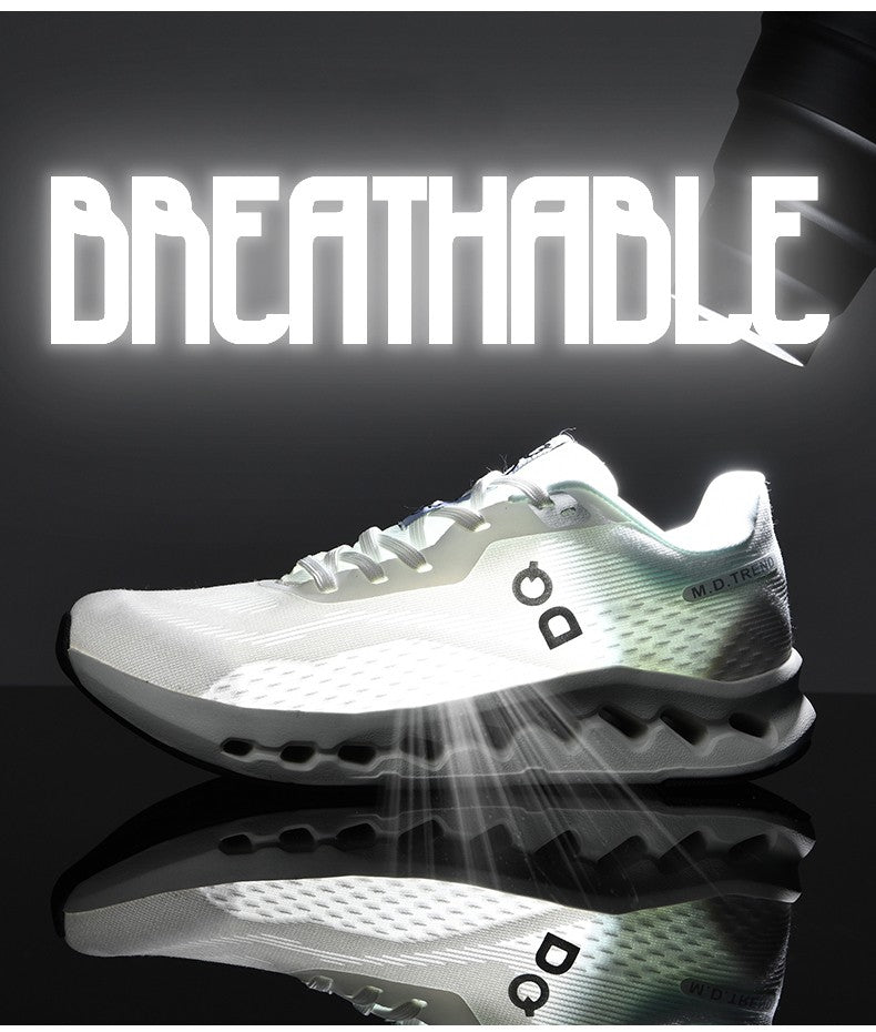 Men's Cushioned Running Shoes Energy Return Breathable Knit Arch Support Shock Absorption Marathon Women Casual Sneakers