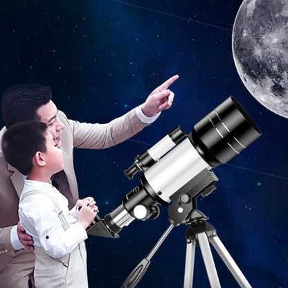 Telescópio para Adultos e Crianças 300mm Telescópio Portátil 15X-150X Telescópio Astronômico Refrator Presentes para Iniciantes em Astronomia