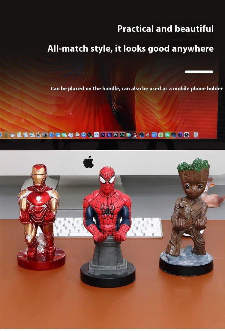 New Avengers Anime Homem-Aranha Venom Ps5 Xbox Suporte de Exposição Base Deadpool Action Figure Brinquedos Celular Ps4 Suporte Modelo Boneca