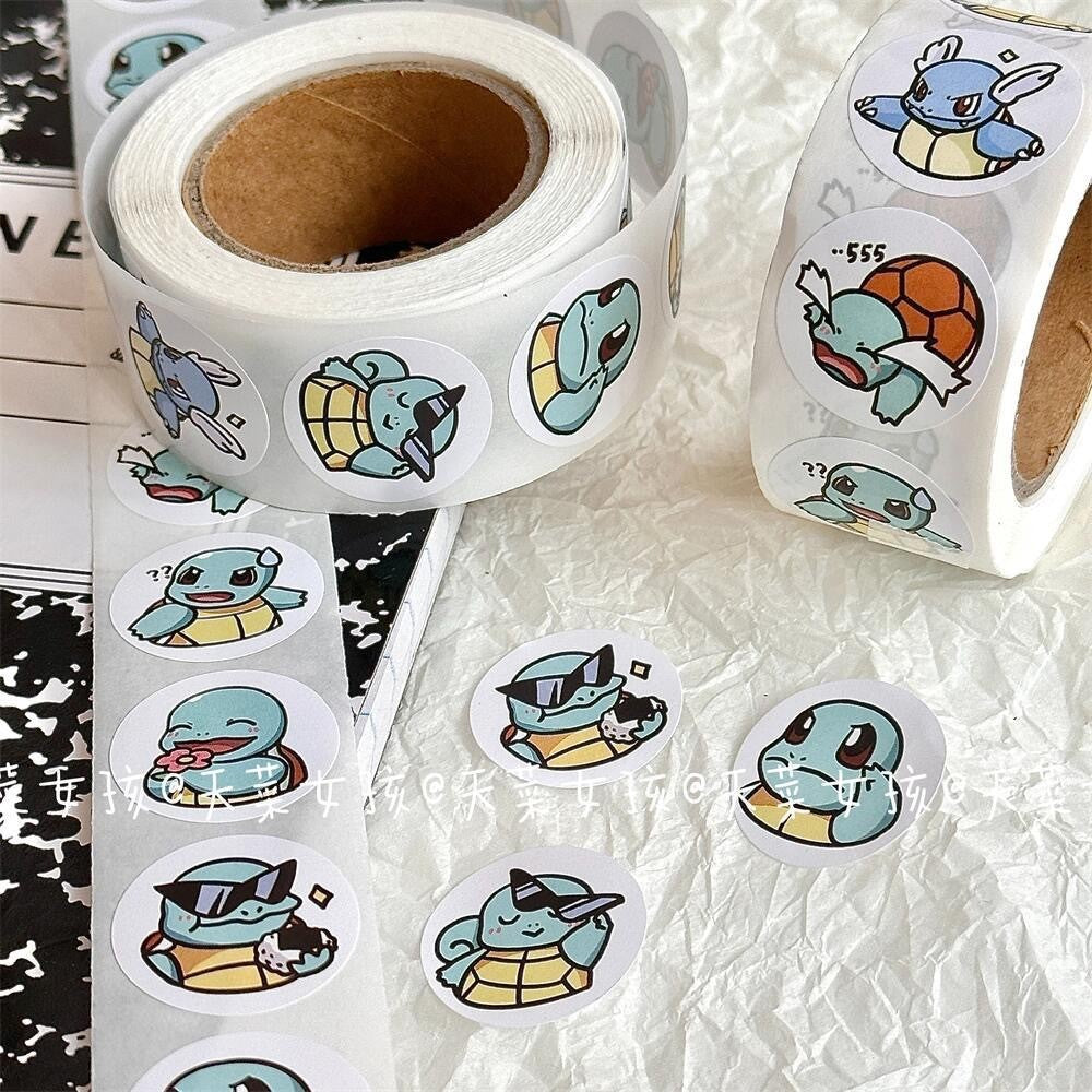 Pokemon, Stickers Decoration 500pcs/Roll Cute Cartoon Stickers Waterproof Stickers For DIY Scrapbooking, Envelope Sealing,