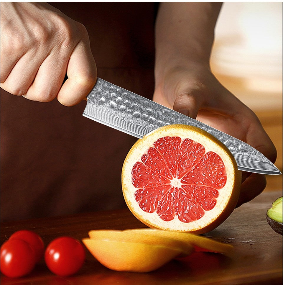 TURWHO 1-5 PEÇAS Facas Santoku Japonesas Facas de Chef Faca de Pão Aço Damasco de Alto Carbono 67 Camadas Conjunto de Facas Profissionais para Cozinha