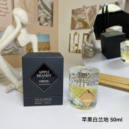 50ml de perfume Angels Share de alta qualidade com fragrância de colônia de longa duração e spray corporal atraente de rosa e conhaque