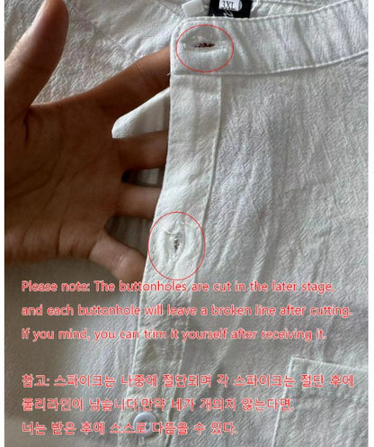 Spring and Summer Stand Collar Five-point Mid-sleeve Fashionable Men's Short-sleeved Shirt Seven-point Sleeve Large Size Men's