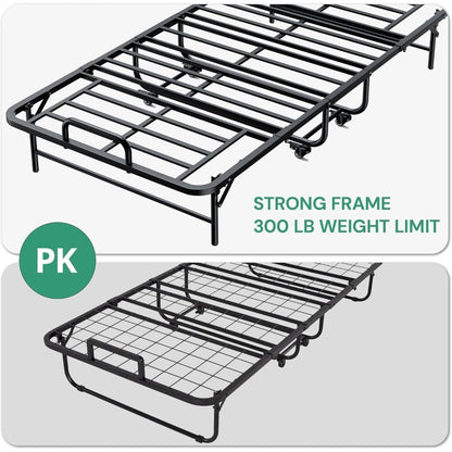 Folding Bed 75" x 31" with Mattress, Rollaway Guest Portable Foldable Extra Bed for Adults, Fold up Bed with 5" Memory