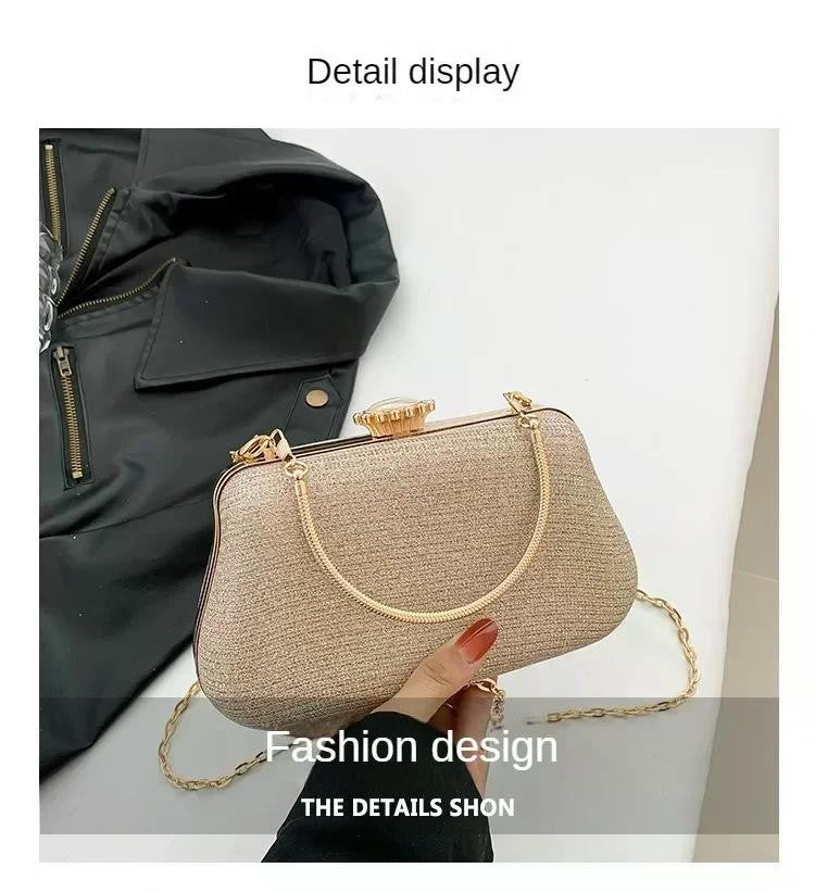 Luxury High Design Women Evening Bag Brand Party Banquet Glitter Bag for Ladies Wedding Clutch Handbag Shoulder Bag Chain Bolsas