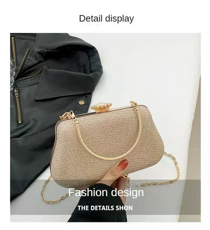 Luxury High Design Women Evening Bag Brand Party Banquet Glitter Bag for Ladies Wedding Clutch Handbag Shoulder Bag Chain Bolsas