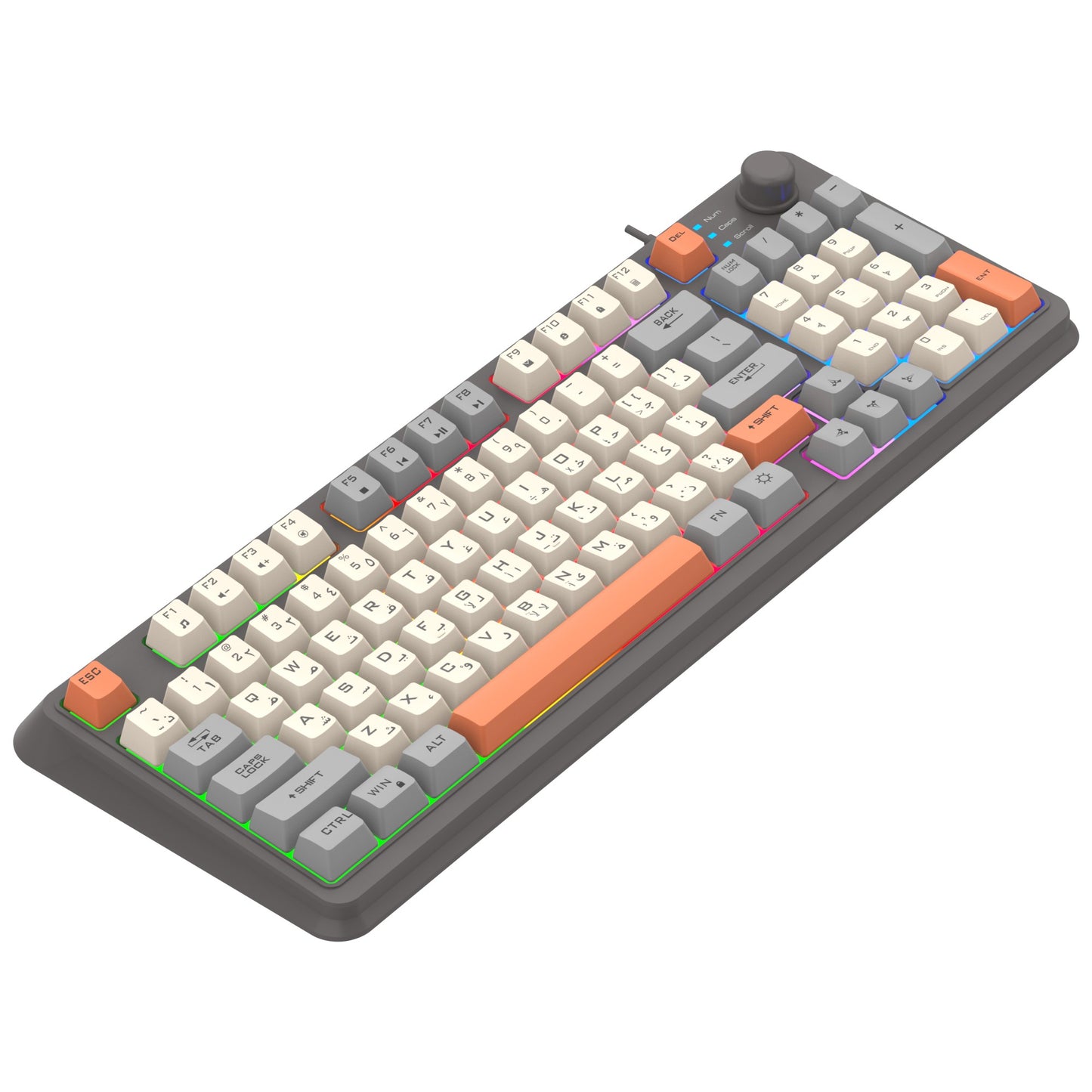 K82 Gaming Gaming Keyboard Glows Wired USB Desktop PC/Notebook Available 19-key punchless knob to adjust volumeK82 Gaming Gaming