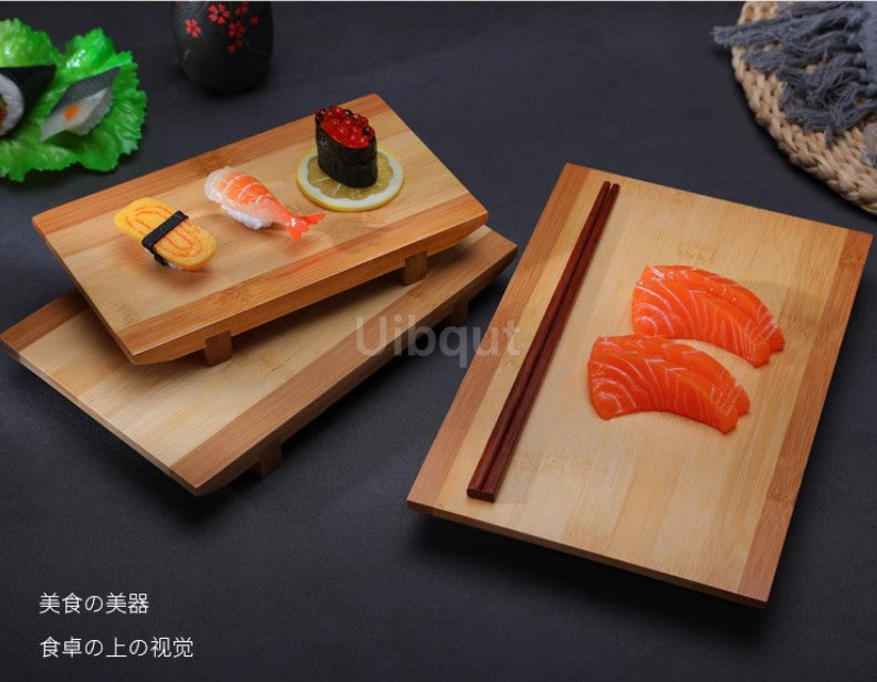 Bamboo Sushi Board boat plate Rectangular Platform Cooking Sashimi basin Japanese Korean Cuisine Tableware Serving Plate Tray