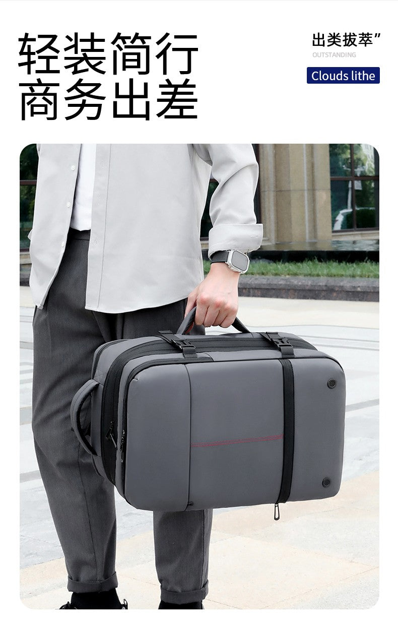 Backpack Men's Expandable Vacuum Compression Short-Distance Business Trip Large-Capacity Dry and Wet Separation Business Multi-Functional Backpack