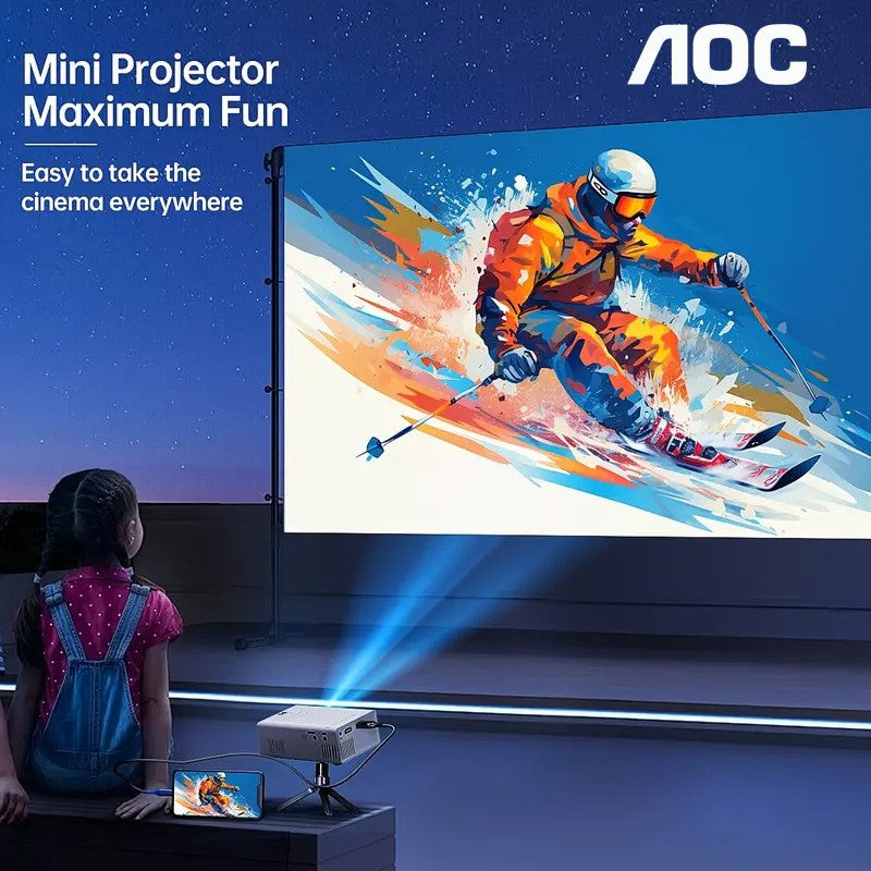?? AOC Portable Projector TFT LCD 1080P 1920*1080P Wifi Bluetooth Mini Projectors Home Theater Cinema Outdoor Mini proiettore