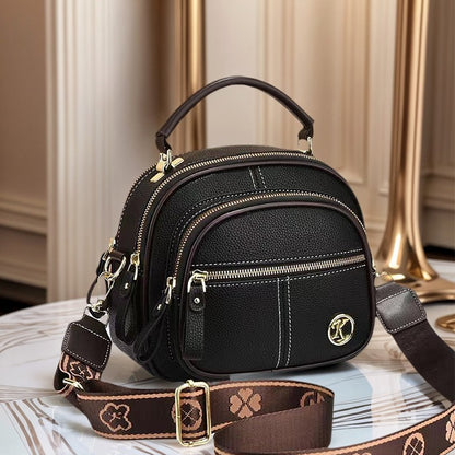 Luxury Multi-pocket Women's Shoulder Bag Hard Leather Handbag For Female Fashion