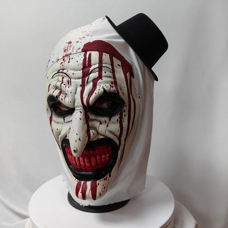 Cosplay Ghost Broken Soul Bloody Clown Scary Terrifier 3 Halloween Mask Funny Tooth Nose Full Face Head Cover Party Costume Prop