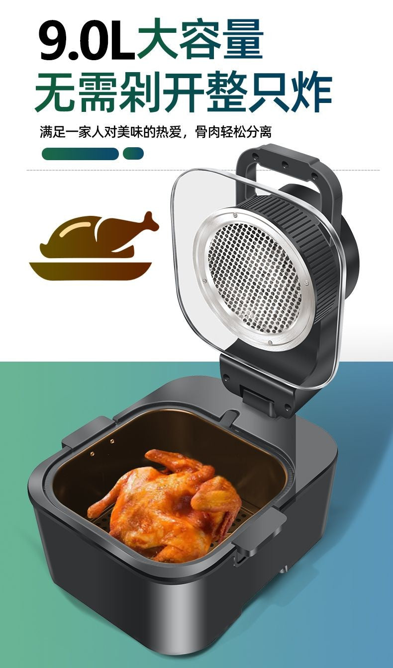 Large-capacity visual air fryer household new multi-function automatic intelligent oil-free oven integrated electric fryer