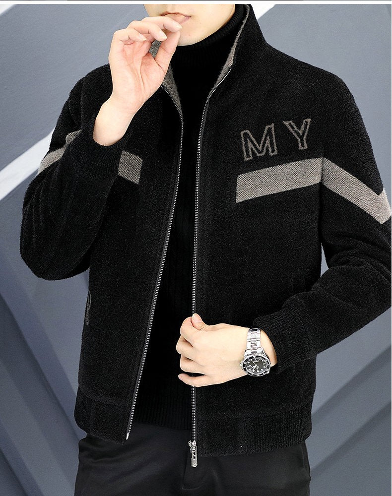 Autumn/Winter Men's Wool Blends Jacket Short Korean Short Casual Business Woolen Coat Thick Warm Social Streetwear Overcoat