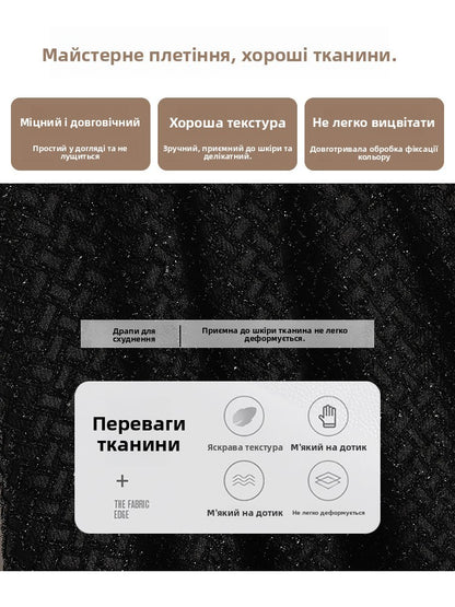 plus Size Women's High Waist A-Line Long Skirt Casual Versatile Glitter Wool Blend f Body Skirt for Full Figured Ladies