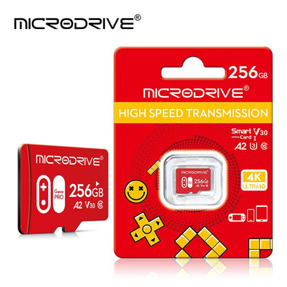 Cartão de Memória de Alta Velocidade A2 V30 U3 32GB 64GB 128GB 256GB Flash UHS-3 Cartão Micro Mini SD para Câmera 4K HD / TV / Jogo / Gopro UAV