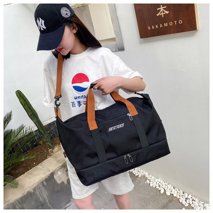 Mala de Viagem Esportiva de Grande Capacidade Bolsa de Viagem de Curta Distância Portátil Bolsas de Fitness Bolsa de Ombro Transversal Bolsas Masculinas Esportivas Impermeáveis ​​B